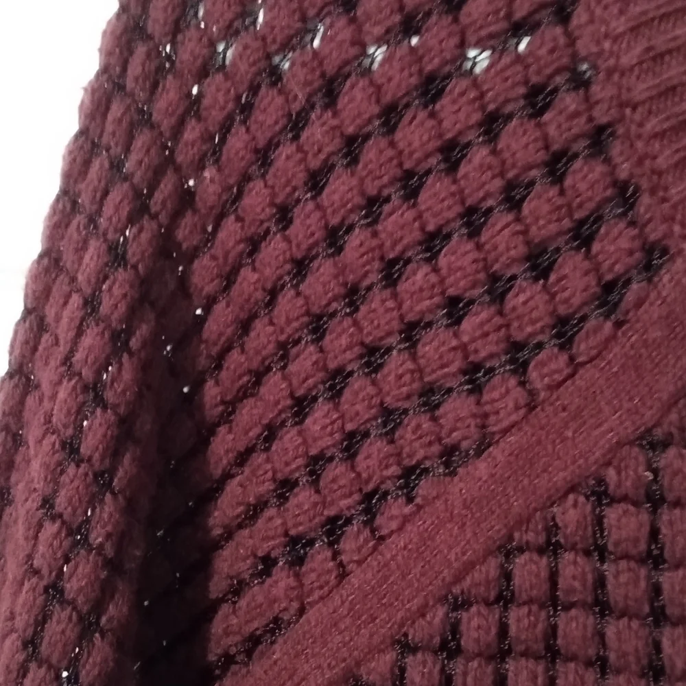 a.n.a. Deep Red Knit Sweater